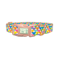Colorful Heart Dog Collar - plastic rose gold
