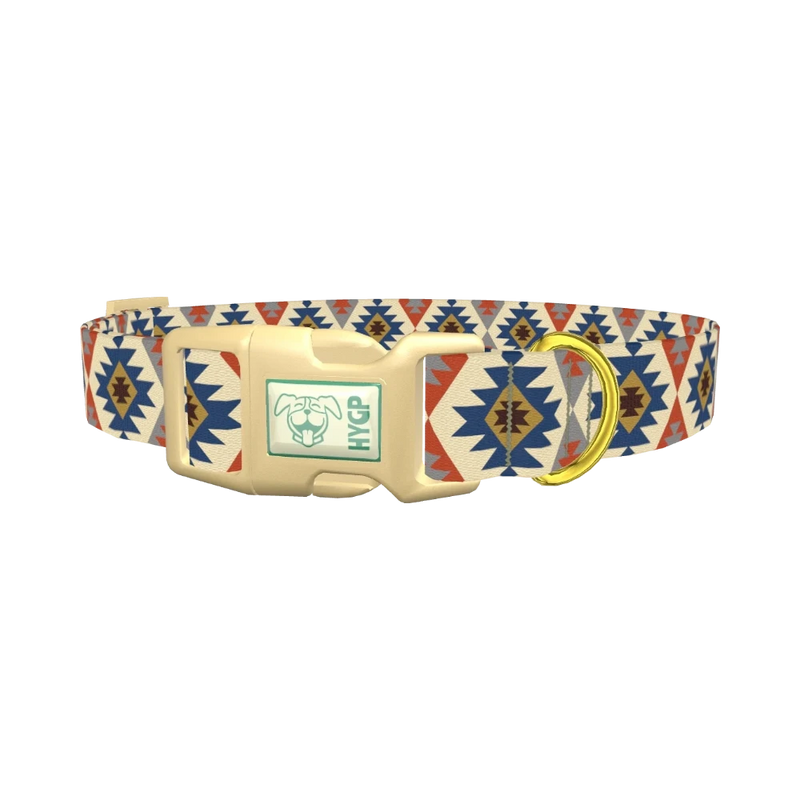 Tribal Star Pattern Dog Collar - plastic gold