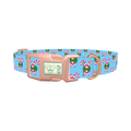 Candy Cane Bow Dog Collar - plastic rose gold