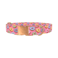 Colorful Donut Dog Collar - metal rose gold