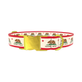 California Republic Flag Dog Collar - metal silver