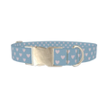 Valentine Heart Dog Collar - metal silver