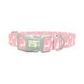 Pink Reindeer Forest Dog Collar - plastic silver