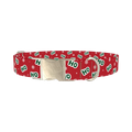 Ho Ho Snowflake Dog Collar - metal silver