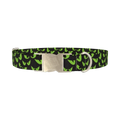 Halloween Scary Eyes Dog Collar - metal silver