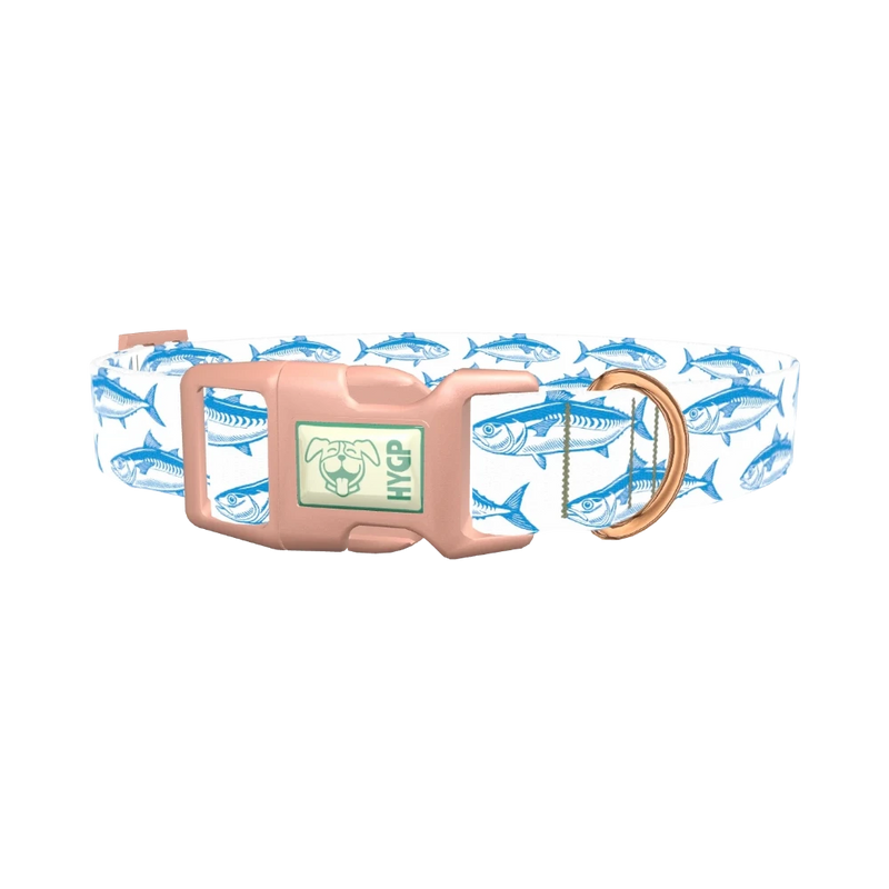 Ocean Fish Dog Collar - plastic rose gold
