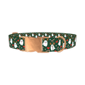 Christmas Ghost Deer Dog Collar - metal rose gold