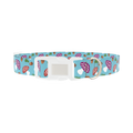 Woodland Mushroom Dog Collar - plastic silver