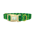 Geometric Clover Dog Collar - plastic gold