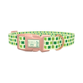 Four Leaf Clover Dog Collar - plastic rose gold