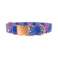 Tie-Dye Spiral Dog Collar - metal silver