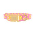 Pink Citrus Burst Dog Collar - plastic gold