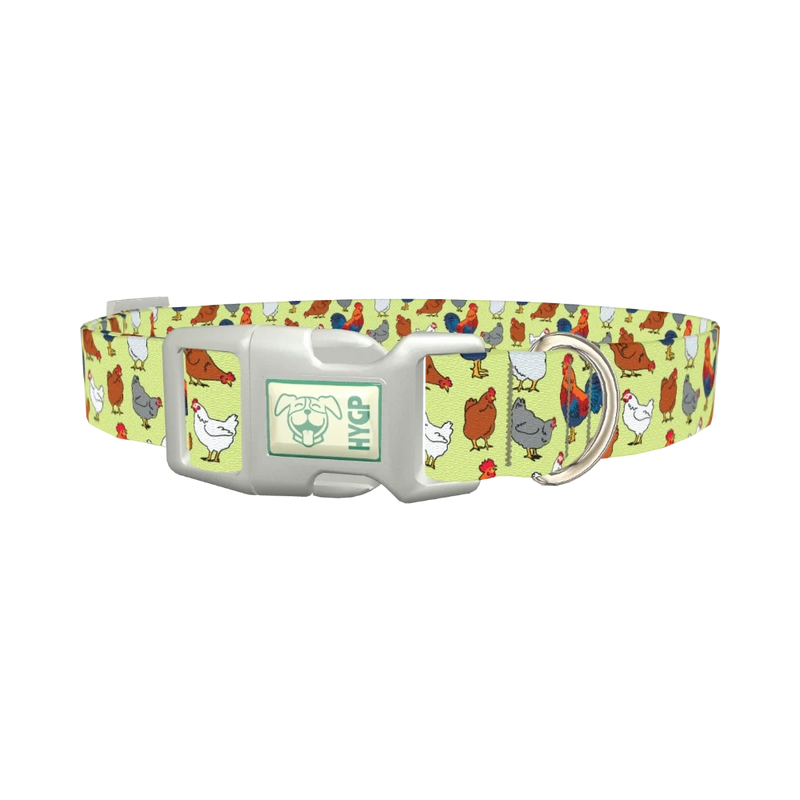 Chicken Rooster Dog Collar - plastic silver