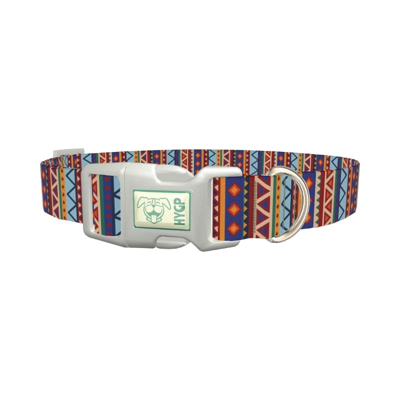 Tribal Stripe Dog Collar - plastic silver