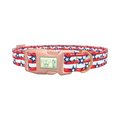 Patriotic Stripes Stars Dog Collar - plastic rose gold