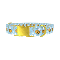 Bees and Hearts Dog Collar - metal gold