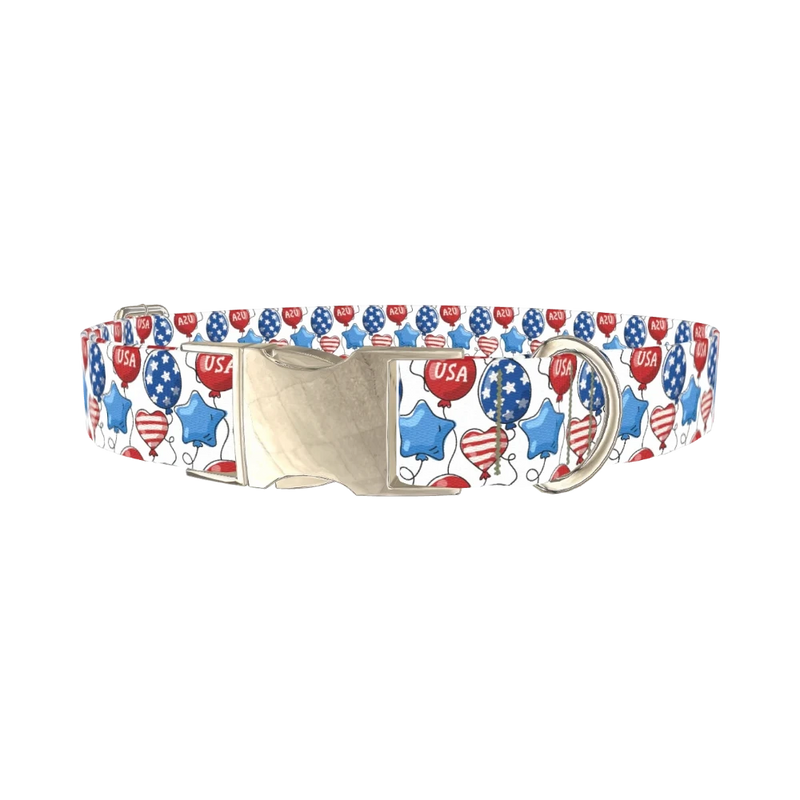 HereYouGoPup Patriotic Balloon Design - metal silver