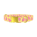 Yellow Bunny Dog Collar - metal gold