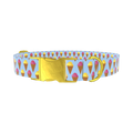 Colorful Ice Cream Cone Dog Collar - metal rose gold