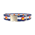 Colorado Forest Dog Collar - metal silver