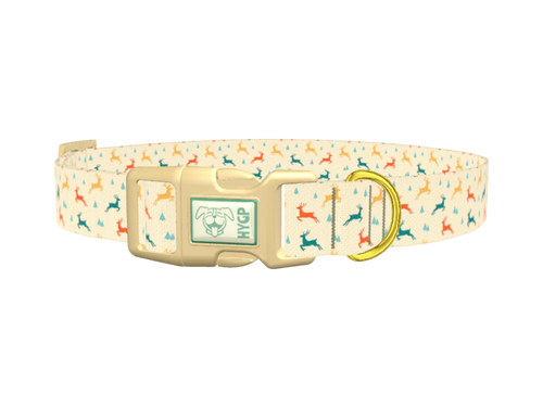 Colorful Reindeer Dog Collar
