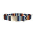 Striped Geometric Dog Collar - metal silver