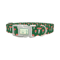 Mushroom Pattern Dog Collar - plastic silver