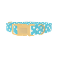 Daisy Floral Dog Collar - plastic gold
