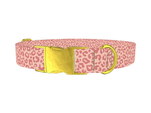 Pink Cheetah Dog Collar