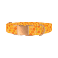 Geometric Honeycomb Dog Collar - metal rose gold