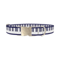 Piano Key Pattern Dog Collar - metal silver