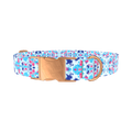 Color Splash Tie-Dye Dog Collar - metal silver