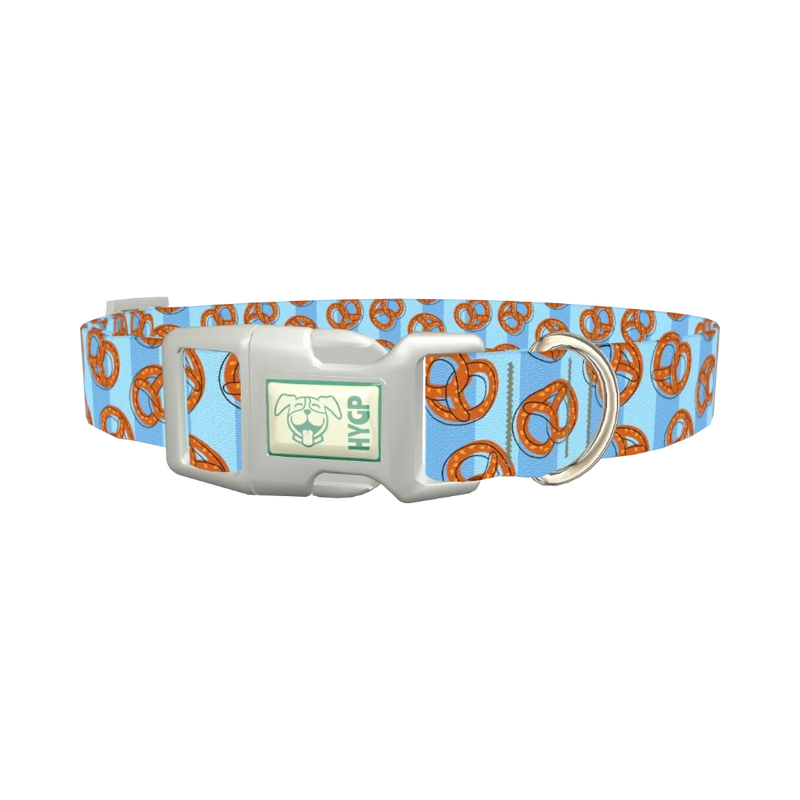 Pretzel Pattern Dog Collar - plastic silver