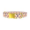 Halloween Witch Hat Dog Collar - metal gold