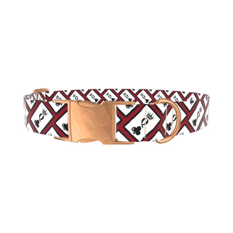 Queen of Clubs Dog Collar