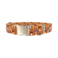 Autumn Mushroom Dog Collar - metal silver