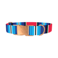 Vivid Stripe Dog Collar - metal rose gold