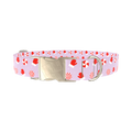 Christmas Mittens Dog Collar - metal silver
