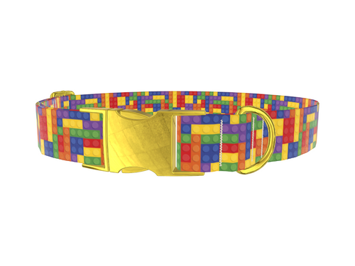 Colorful Block Dog Collar