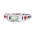 I Love My Dad Dog Collar - plastic silver