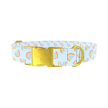 Rainbow Pattern Dog Collar - metal gold