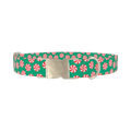 Christmas Candy Dog Collar - metal silver