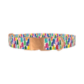 Christmas Tree Pattern Dog Collar - metal rose gold