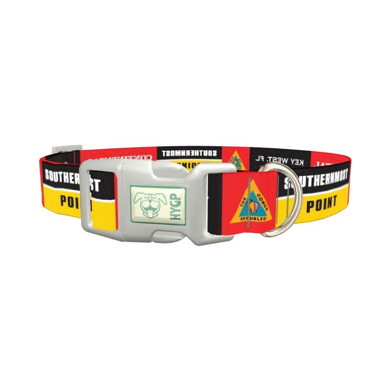 Key West Buoy Dog Collar - plastic silver