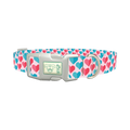 Geometric Colorful Heart Dog Collar - plastic silver