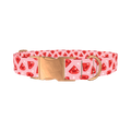 Geometric Ruby Dog Collar - metal rose gold