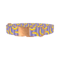 Banana Stripe Dog Collar - metal rose gold
