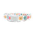 Floral Sketch Dog Collar - plastic rose gold