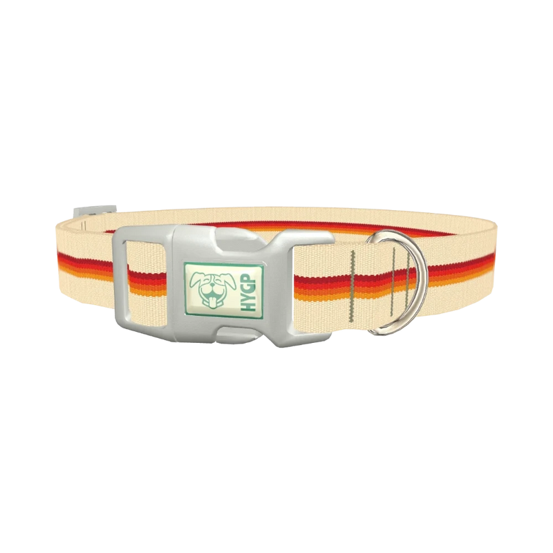 Retro Geometric Dog Collar - plastic silver