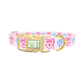 Diamond Heart Dog Collar - plastic gold